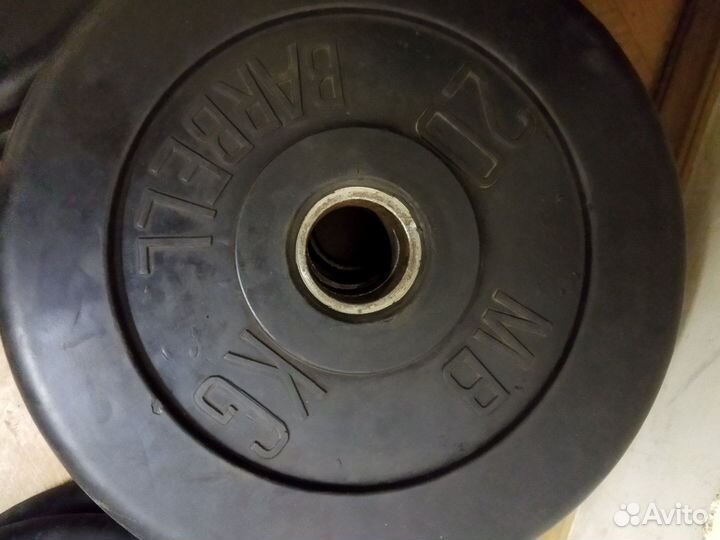 Грифы олимпийские, блины обрезиненные