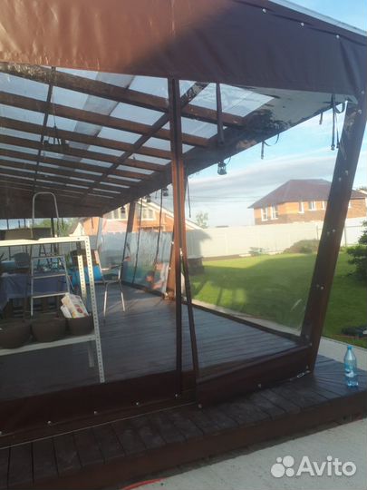 Мягкие окна дачу беседку веранду