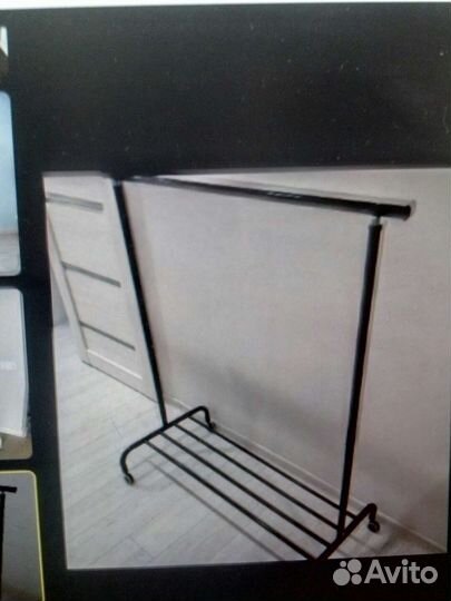 Вешалка напольная IKEA ригга белая,черн. новая