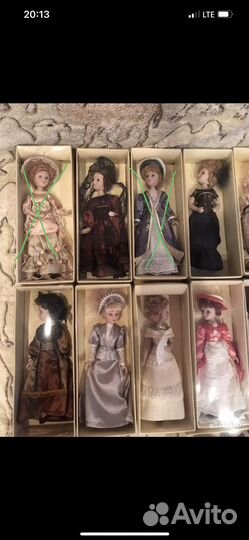 Фарфоровые куклы дамы эпохи
