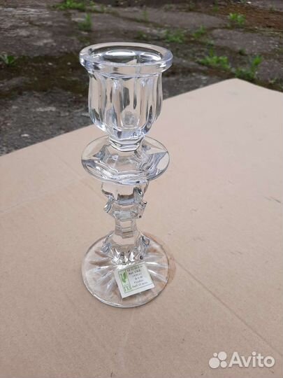 Подсвечник гусь хрустальный