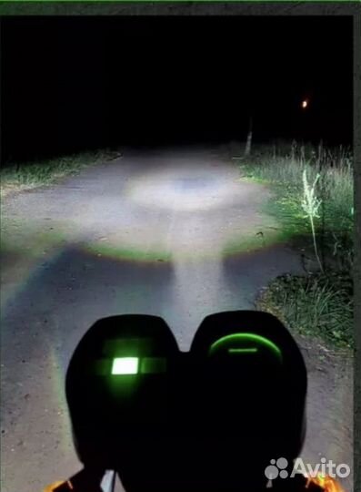 LED диодные фары на мотоцикл мопед