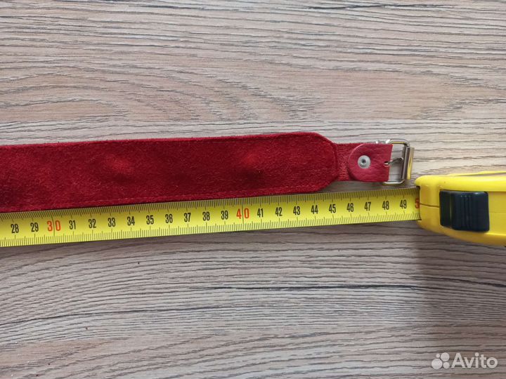 Чокер красный кожаный Ошейник