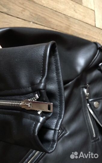 Куртка косуха из экокожи zara