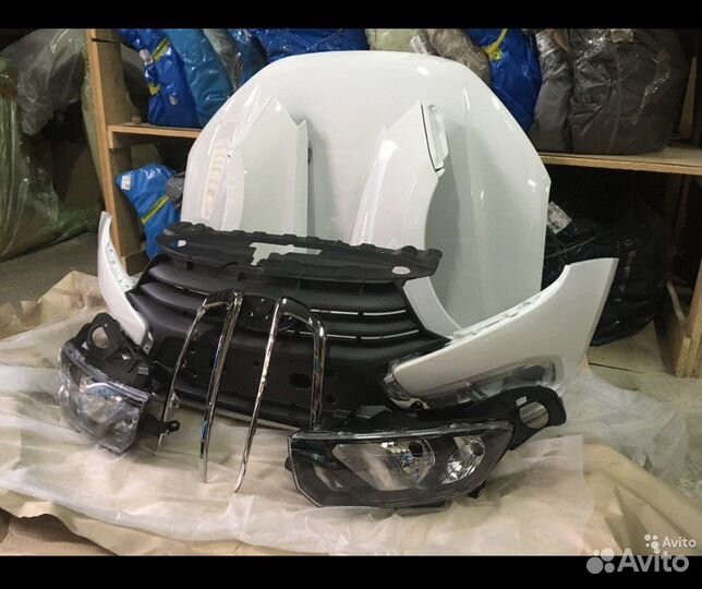 Капот бампер фара крыло лада гранта белое новое