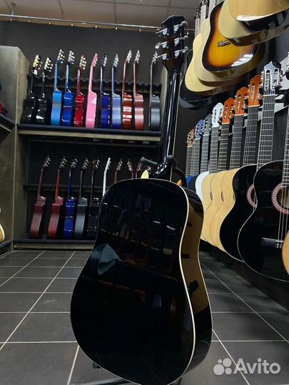 Гитара Акустическая Новая Черная