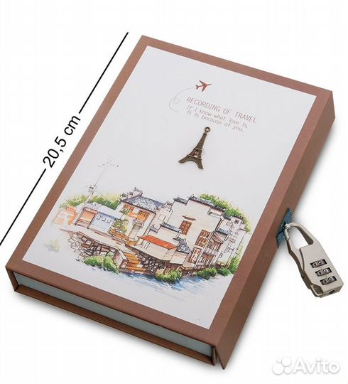 Блокнот Записки путешественника в коробке с замком A2147460