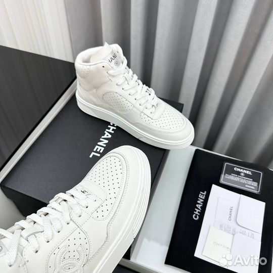 Высокие кроссовки Chanel женские премиум (37-41)