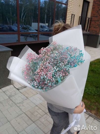 Букет гигант из гипсофилы, цветы