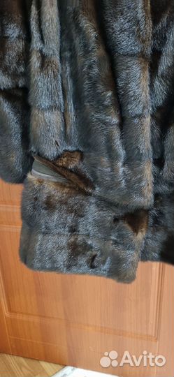 Шуба норковая 42 44 бу коричневая