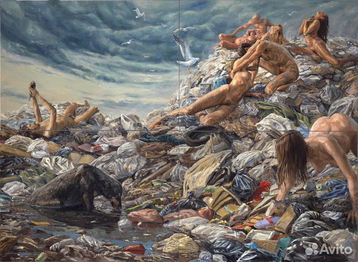 Панно на алюминии 100х150 ART Художник michele DEL