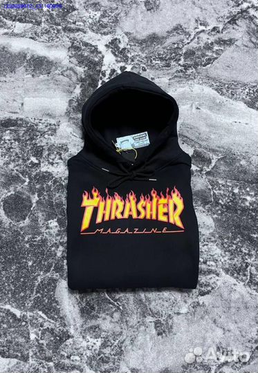 Худи Trasher Flame чёрное (Арт.98078)