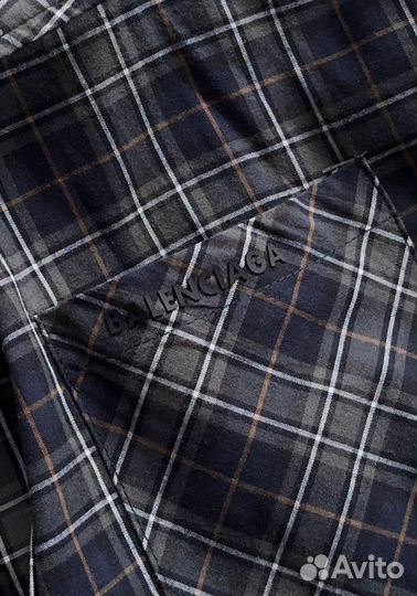 Рубашка в клетку balenciaga (новинка 2025)