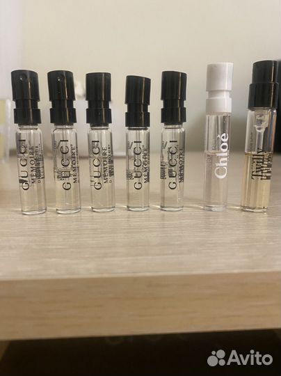 Пробники gucci memoire d'une odeur, hermes twilly