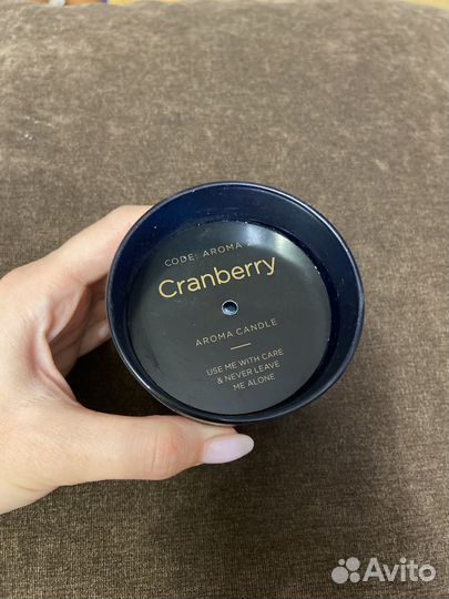 Ароматическая свеча cranberry синяя