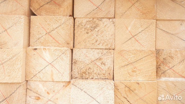 Брус сухой обрезной сорт 1 2 100х150х6000