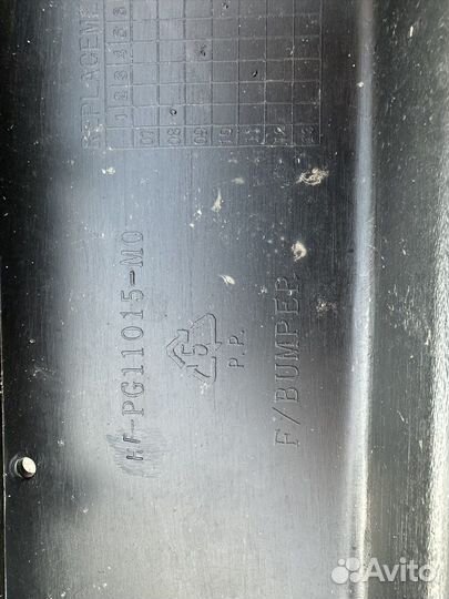 Бампер передний peugeot 206