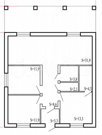 Дом 128 м² на участке 7,1 сот.
