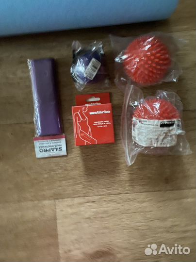 Эластичные ленты, тейпы, рол, массажные мячи