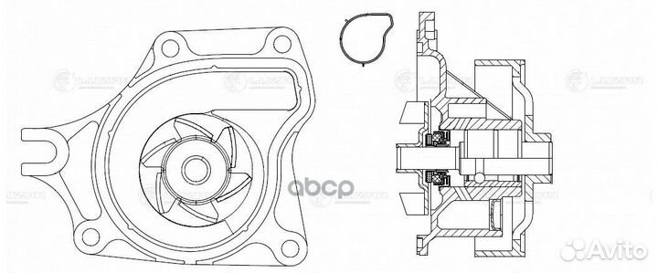 Насос водяной mazda 3 1.6 03- шт LWP 2503 luzar