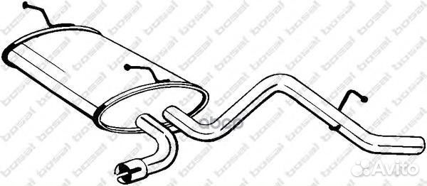 Глушитель задний daewoo matiz 98-00 141007 Bosal