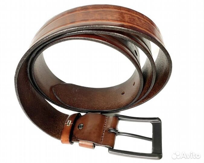 Ремень кожаный Премиум 3123 brown