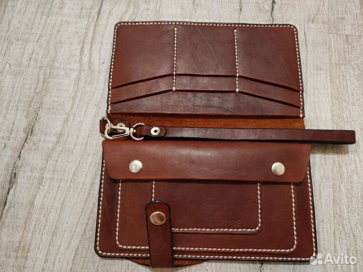 Клатч из натуральной кожи ручной работы