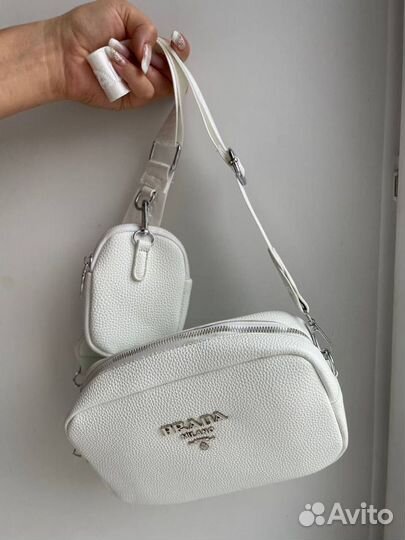 Новая белая сумка Prada