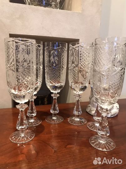 Хрустальные фужеры времен СССР
