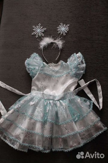 Платье снежинка для девочки 92