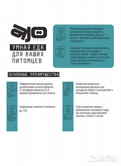 Сухой корм для собак AJO Аджо Dog Mini 8 кг