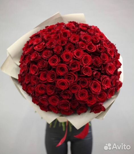 101 роза 40 см. Цветы. Доставка