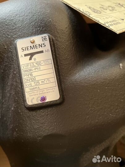 Клапаны Siemens VXF42.65-50, VXF42.100-125