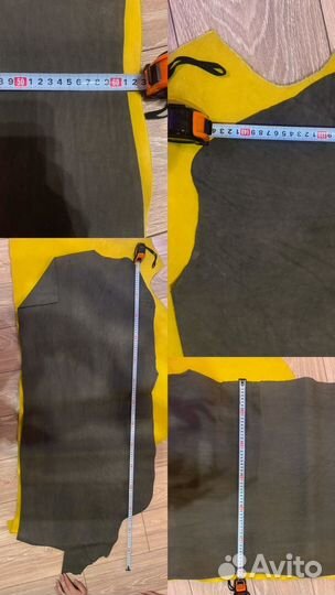 Натуральная кожа. Отрез цветной натуральной кожи