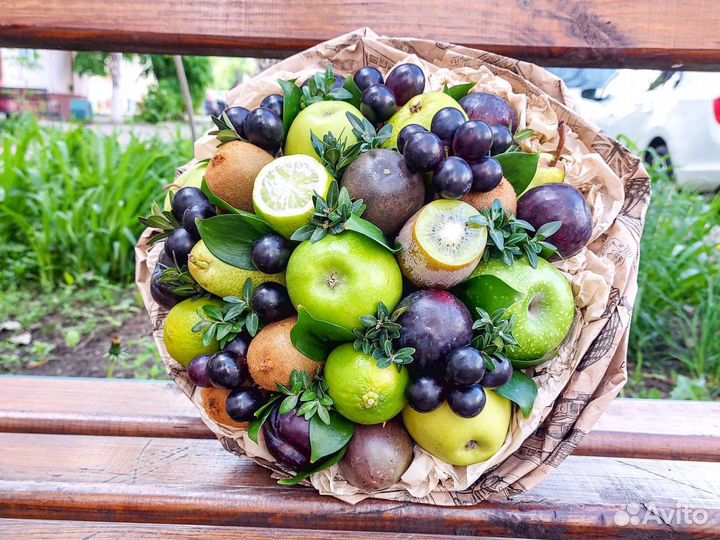 Вкусный букет, съедобный букет, фруктовая корзина