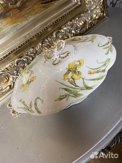 Антикварная супница, легюмница Лимож