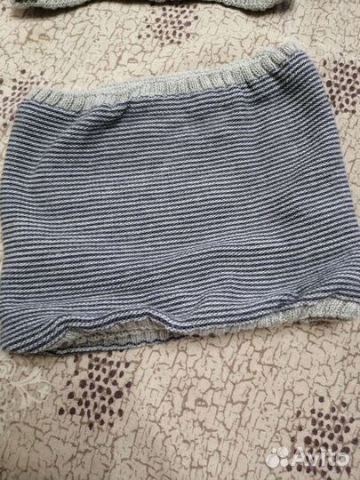 Осенний комплект шапка и снуд на мальчика