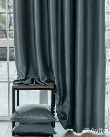 Комплект Шторы и Тюль Адора Базальтовый+Мона