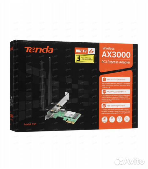 Wi-Fi адаптер + Bluetooth Tenda E30