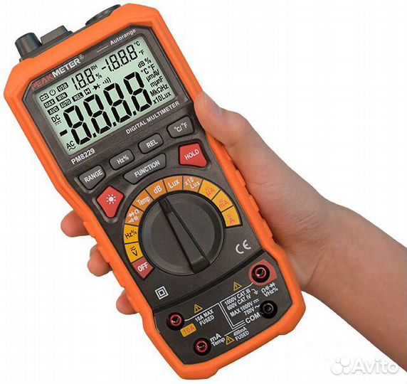Цифровой мультиметр peakmeter PM8229 (Оранжевый)