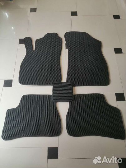 Коврики в салон Ева (Eva) Hyundai Accent черные