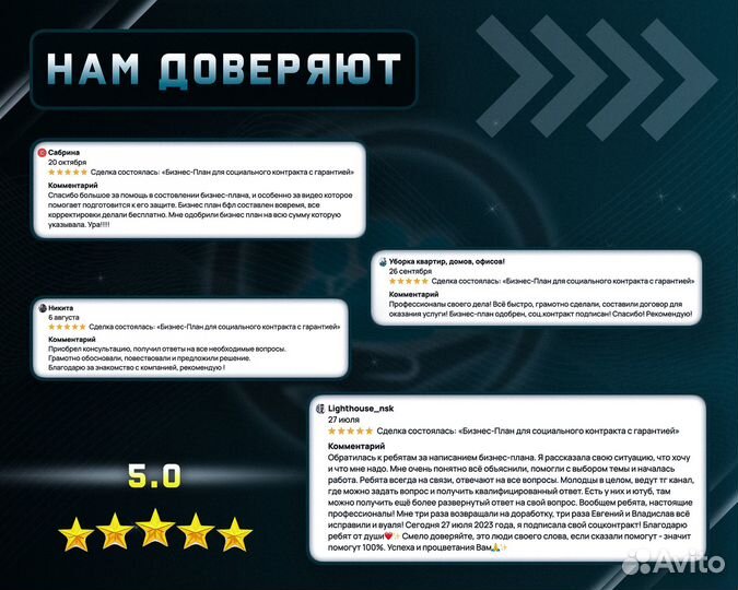 Бизнес-план социальный контракт с гарантией