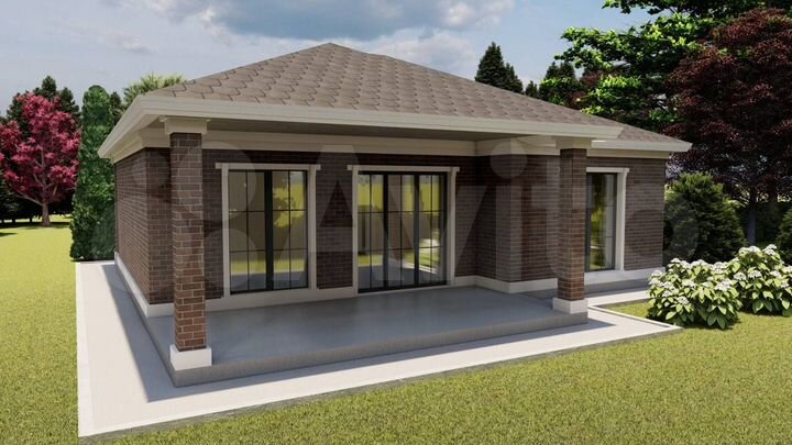 Коттедж 90 м² на участке 10 сот.