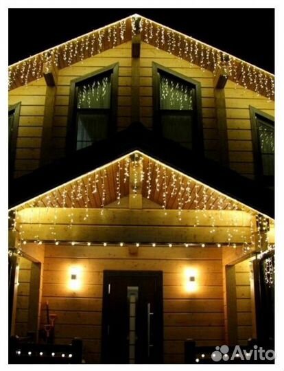 Светодиодная гирлянда для фасада дома