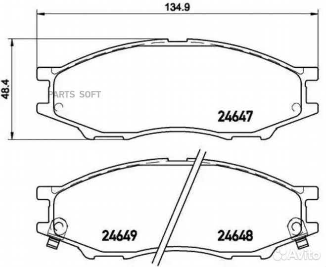 Brembo P56083 Колодки тормозные, комплект передний