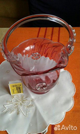 Ваза розовая советского времени