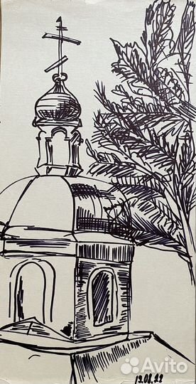 Пленэр рисунок маркером