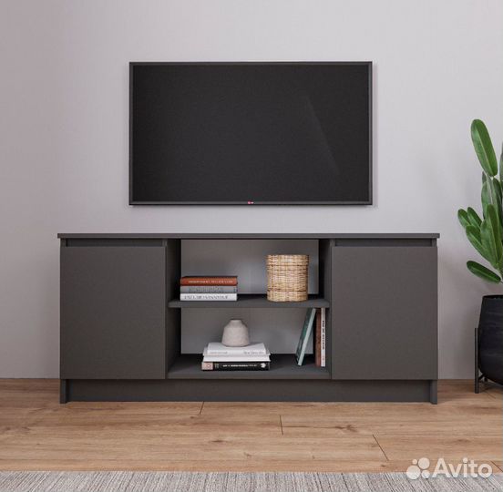 Тумба под тв белый и темный 1200.1 Графит