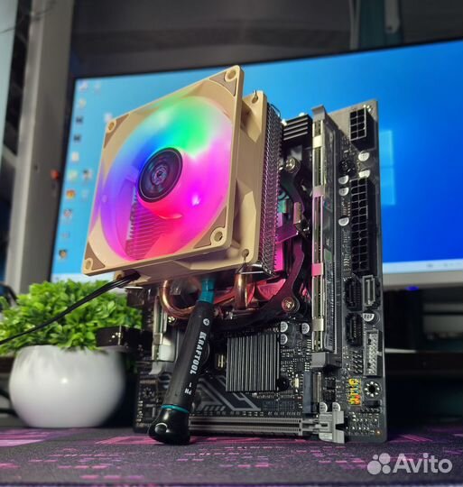 Комплект X99 micro 10 ядер 2666v3 кулер top flow