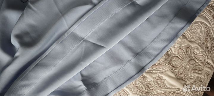 Платье миди голубое